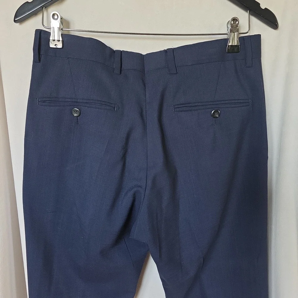 Louis Vuitton Rare Uniforms Mens Navy Slim HEMMED Trousers Size EU 44/US 28